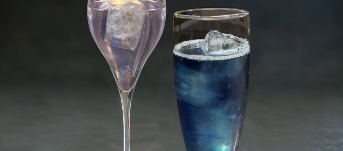 「紫陽花」「パール」をイメージしたカクテル